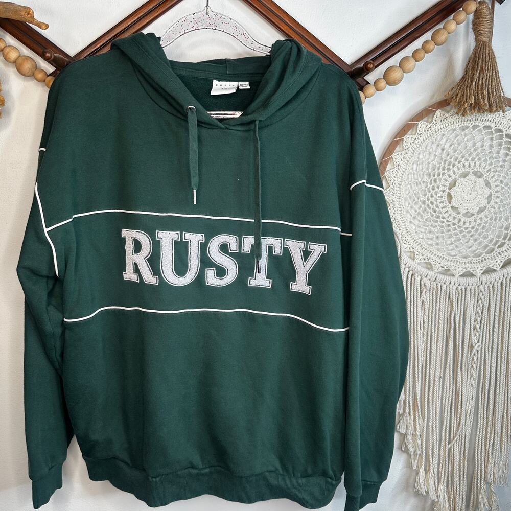 Rusty Line Green Oversized Hoodie